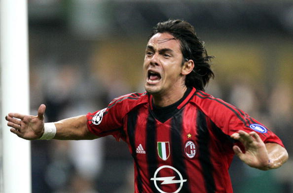 AC Milan's striker Filippo Inzaghi celeb