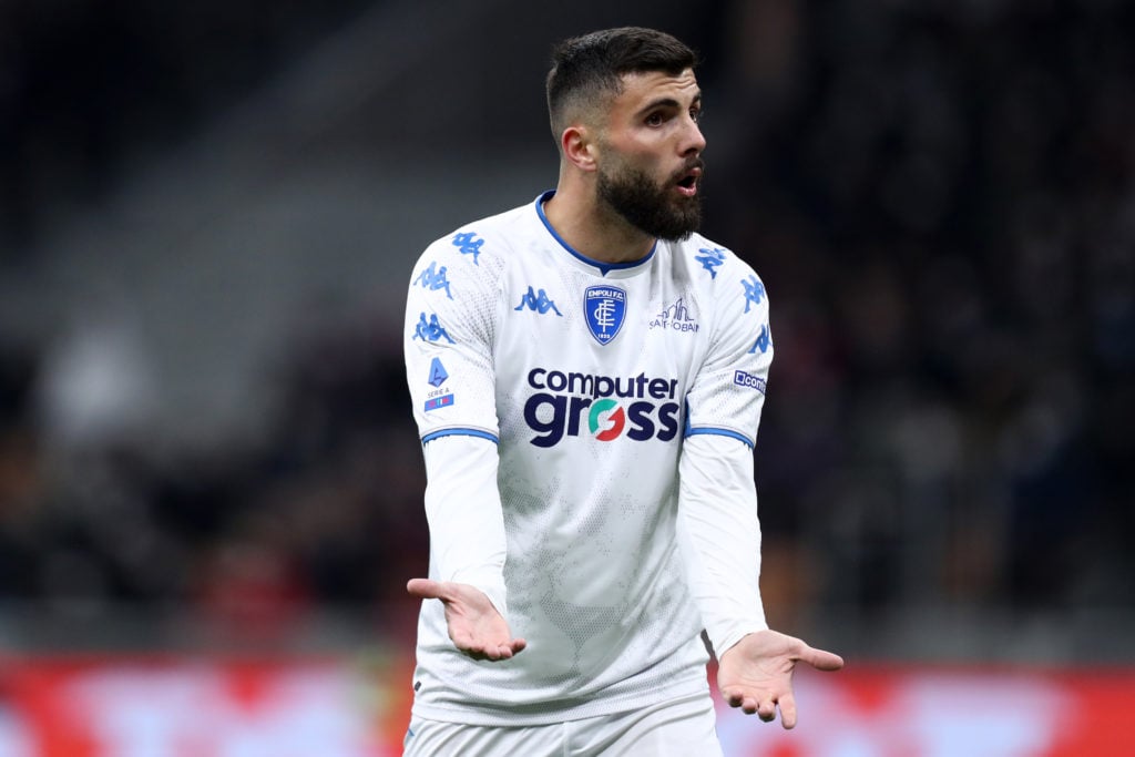 Patrick Cutrone of Empoli Fc  gestures during the Serie A