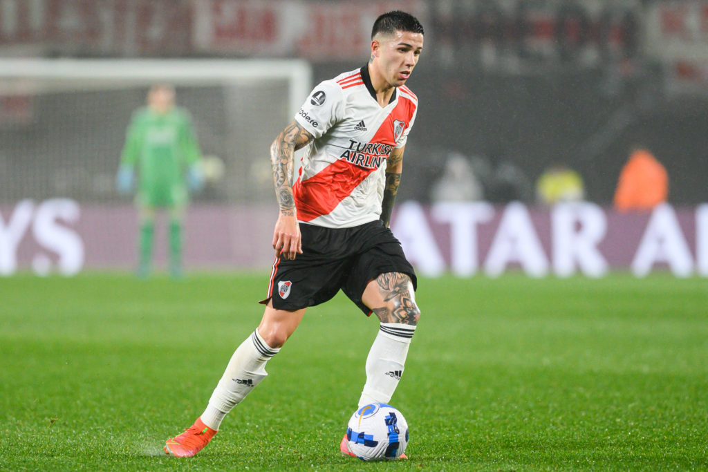 Enzo Fernandez of River Plate in action during the 2022 Copa
