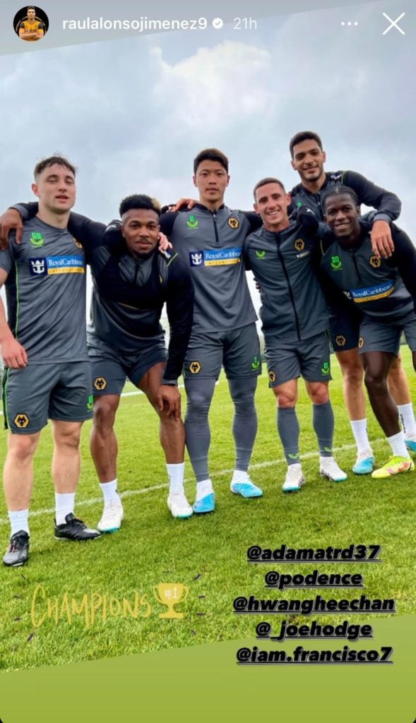 Raul Jimenez Chiquinho training