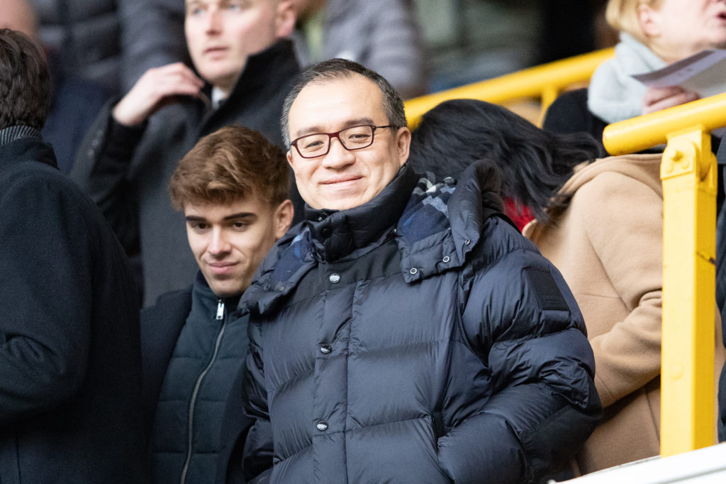 Wolves' executive chairman Jeff Shi before the Premier League match between Wolverhampton Wanderers and Liverpool