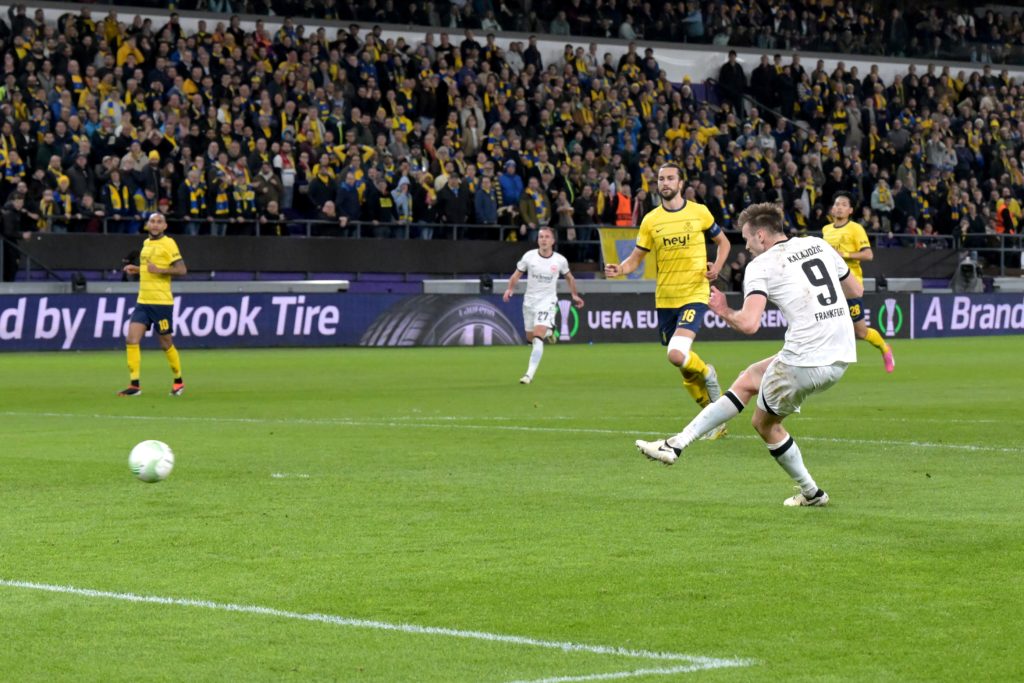 UEFA Conference League Play-offs First Leg 2023/24Royale Union Saint-Gilloise v Eintracht Frankfurt