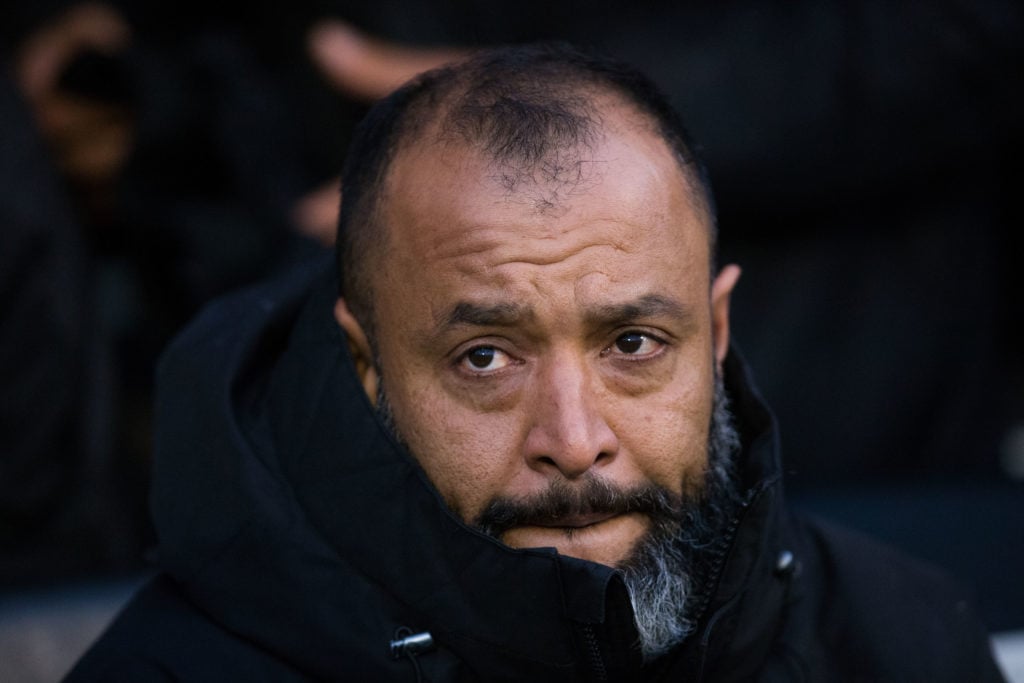 Former Wolves manager Nuno Espirito Santo looks on.
