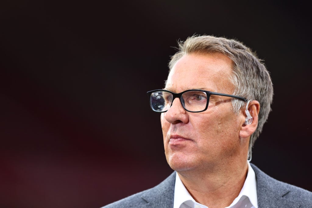 Paul Merson looks on while working as a pundit