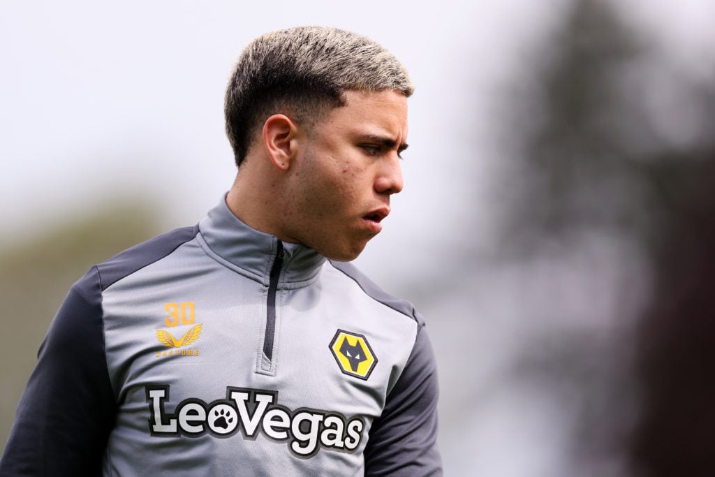 Enso Gonzalez of Wolverhampton Wanderers during a Wolverhampton Wanderers Training Session at The Sir Jack Hayward Training Ground on May 15, 2024 ...