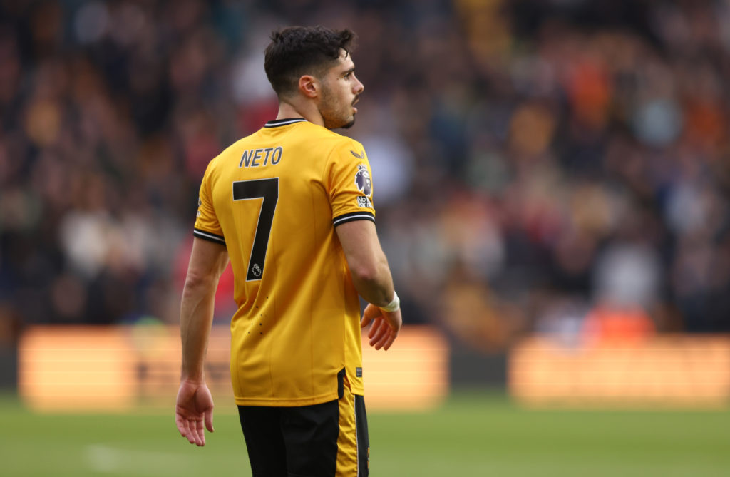 Pedro Neto during Wolves' clash against Fulham