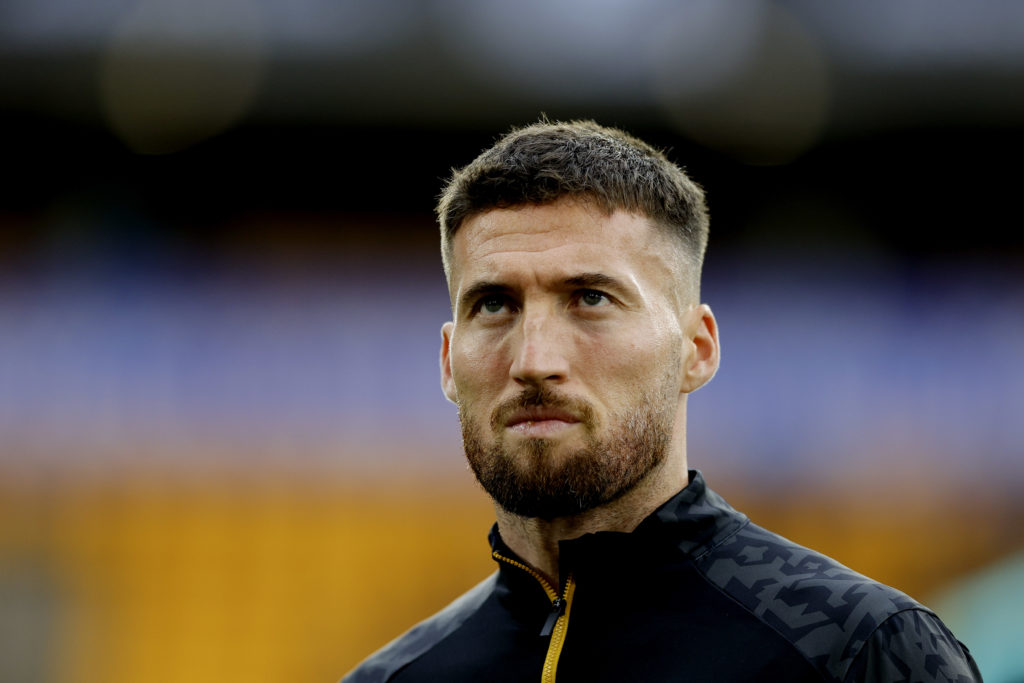 Matt Doherty playing for Wolves.