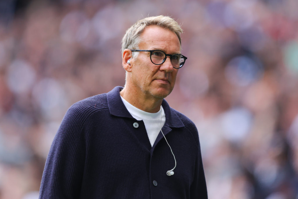 Paul Merson ready for punditry duty at Tottenham Hotspur FC v Arsenal FC in the Premier League