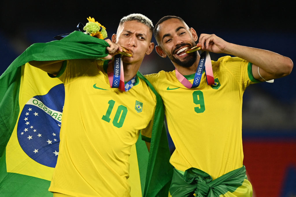 FOOTBALL-OLY-2020-2021-TOKYO-PODIUM