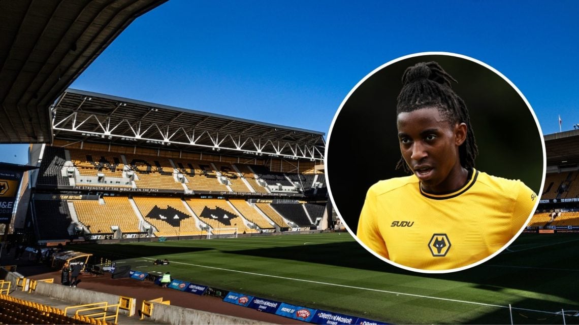 General view of Molineux Stadium interior. Inset, Tawanda Chirewa.