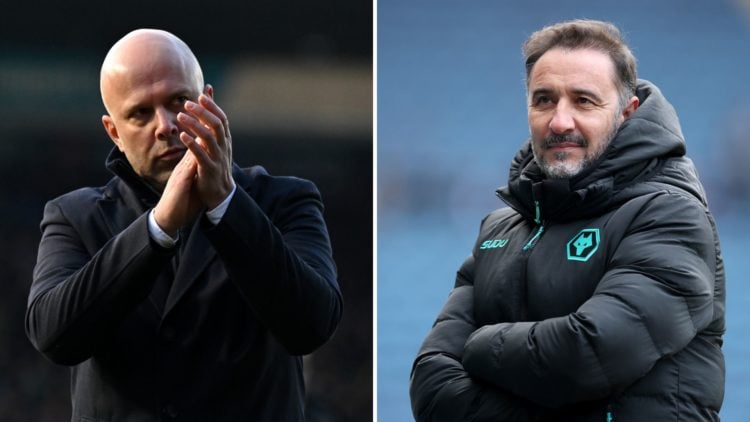 Split image of Arne Slot and Vitor Pereira.
