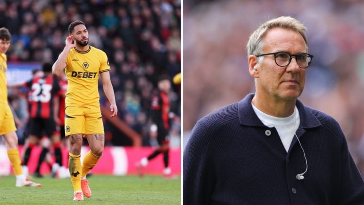 A split image of Matheus Cunha (left) and Paul Merson (right)