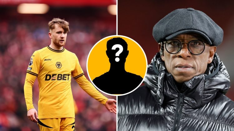 An image of Tommy Doyle (left), mystery player inset and Ian Wright (right).
