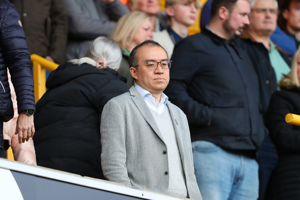 Jeff Shi at Molineux watching Wolves play against Manchester City.