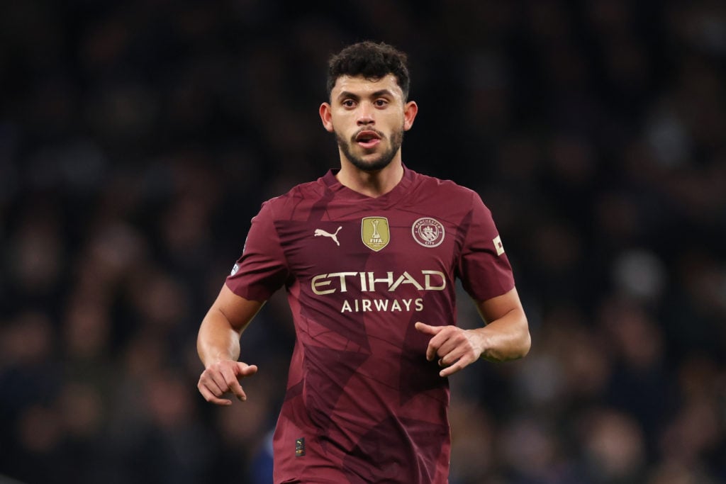 Matheus Nunes playing for Manchester City.