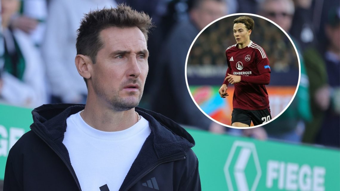 An image of Miroslav Klose with an inset of Caspar Jander (circled).