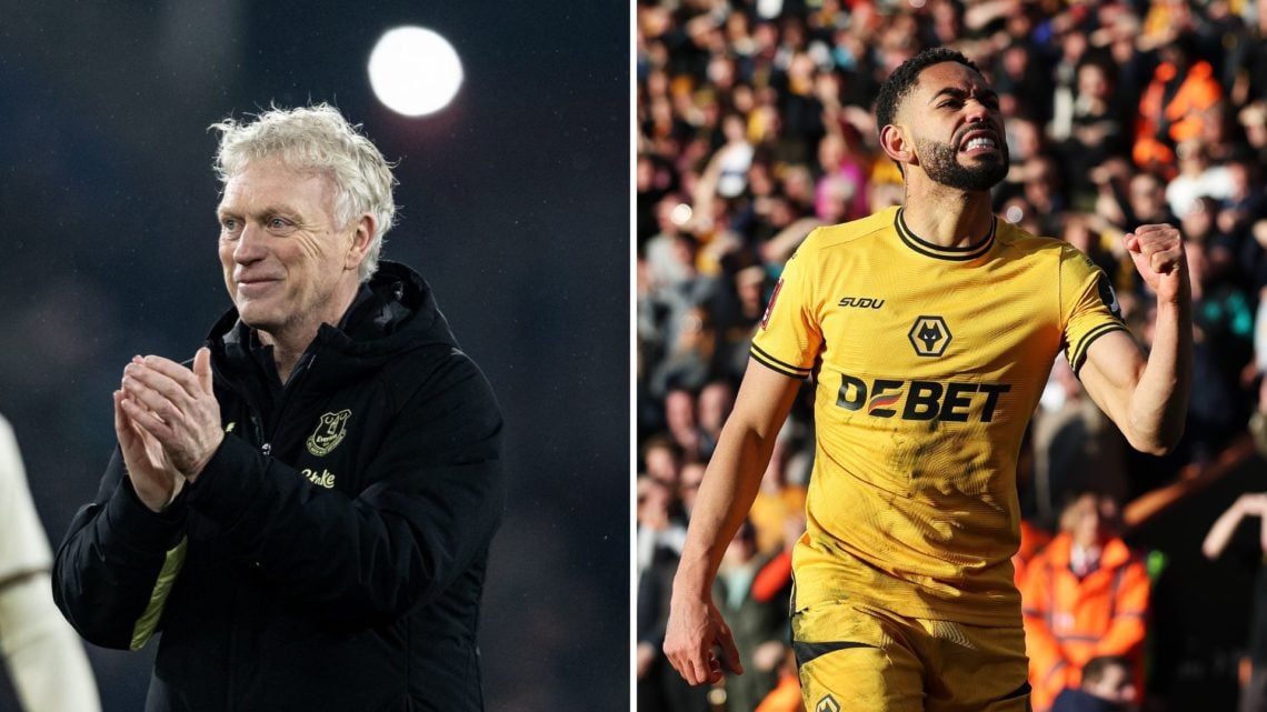 An image of David Moyes (left) and Matheus Cunha (right)