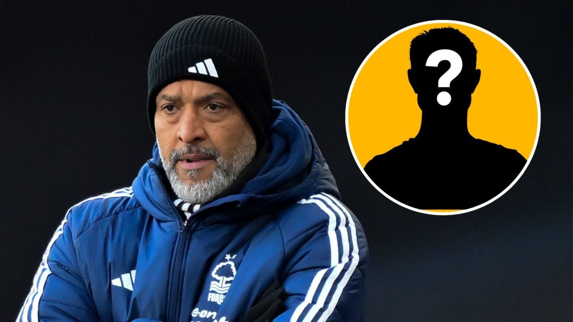 An image of Nuno Espirito Santo (left) with an inset of a mystery player (circled).