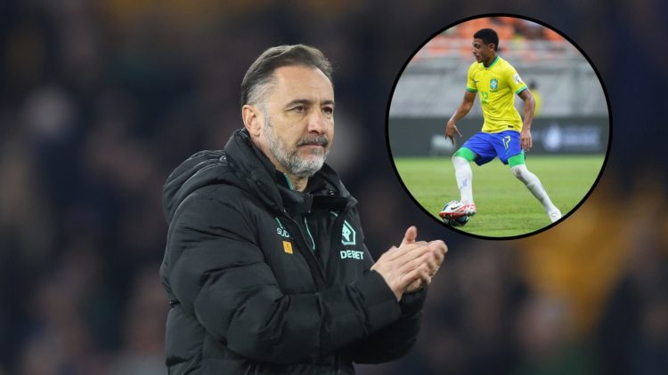 An image of Vitor Pereira (left) and an inset of Riquelme Fillipi (right, circled).