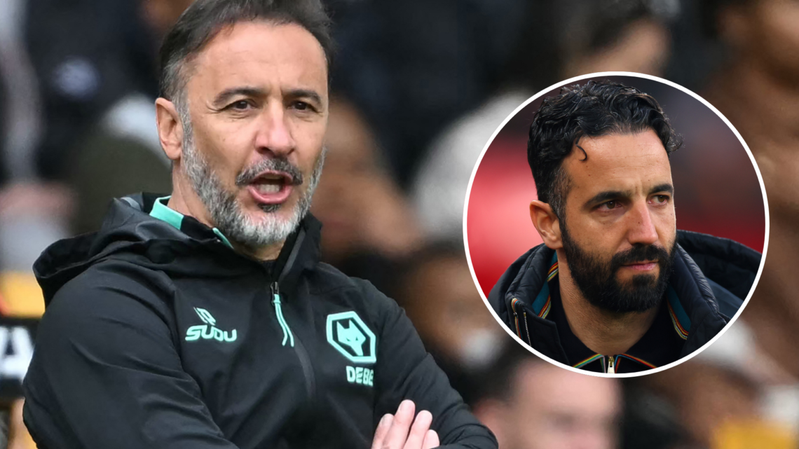 An image of Vitor Pereira (left) and Ruben Amorim (right, circled).
