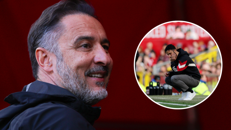 An image of Vitor Pereira (left) and Ruben Amorim (right, circled).