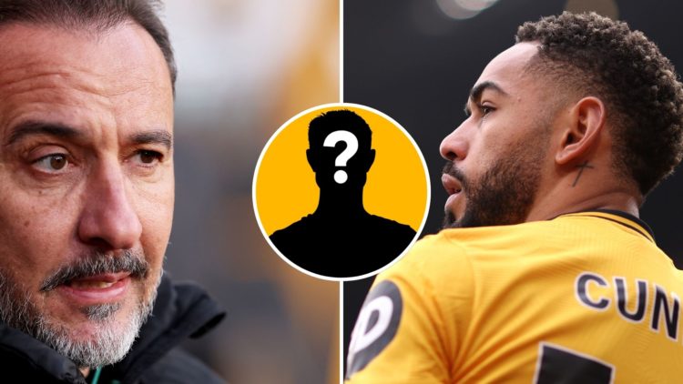 Split image of Vitor Pereira ahead of the match between Wolves and West Ham and Matheus Cunha during the match between Liverpool and Wolves with my...
