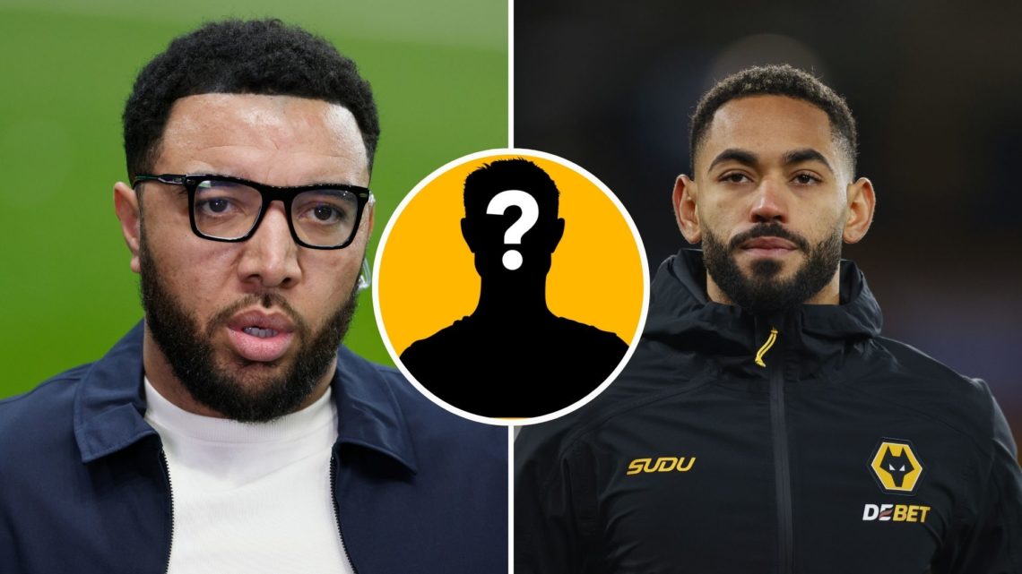 TSplit image: roy Deeney, football pundit and former professional footballer portrait before the Carabao Cup Semi Final Second Leg match between Ne...
