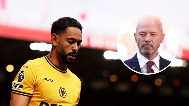 Matheus Cunha of Wolverhampton Wanderers prepares to take a corner during the Premier League match between Nottingham Forest FC and Wolverhampton W...