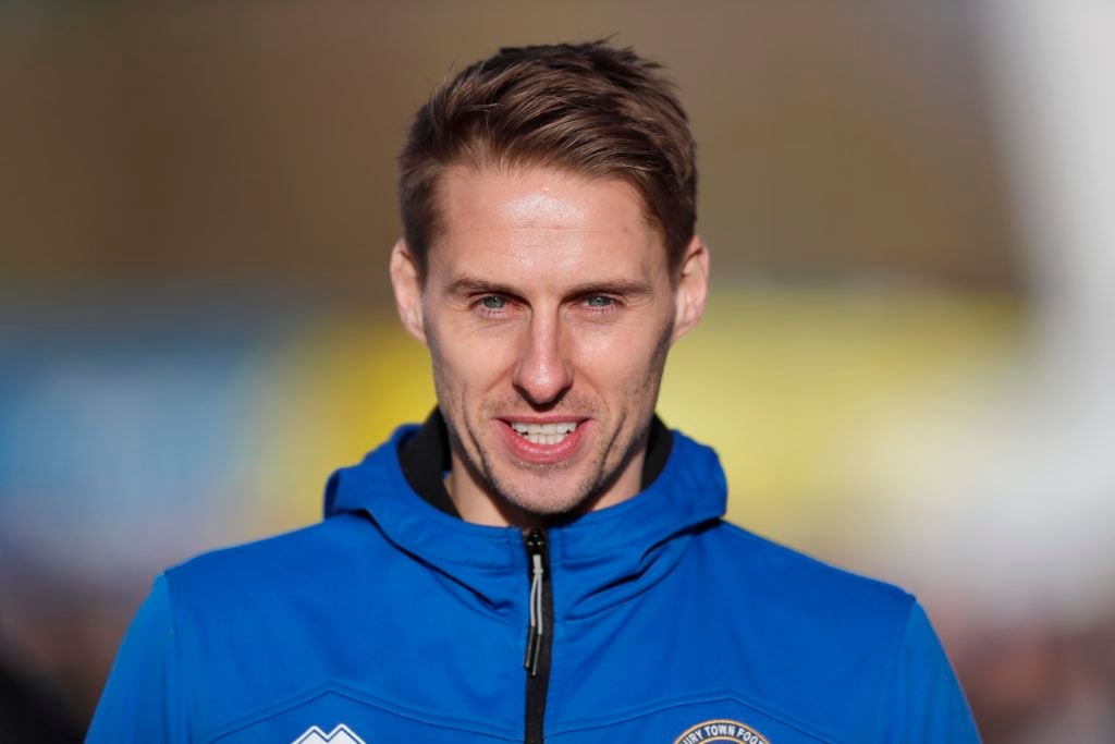 Dave Edwards of Shrewsbury Town looks on during the FA Cup Fourth Round match between Shrewsbury Town and Wolverhampton Wanderers at New Meadow on January 26, 2019