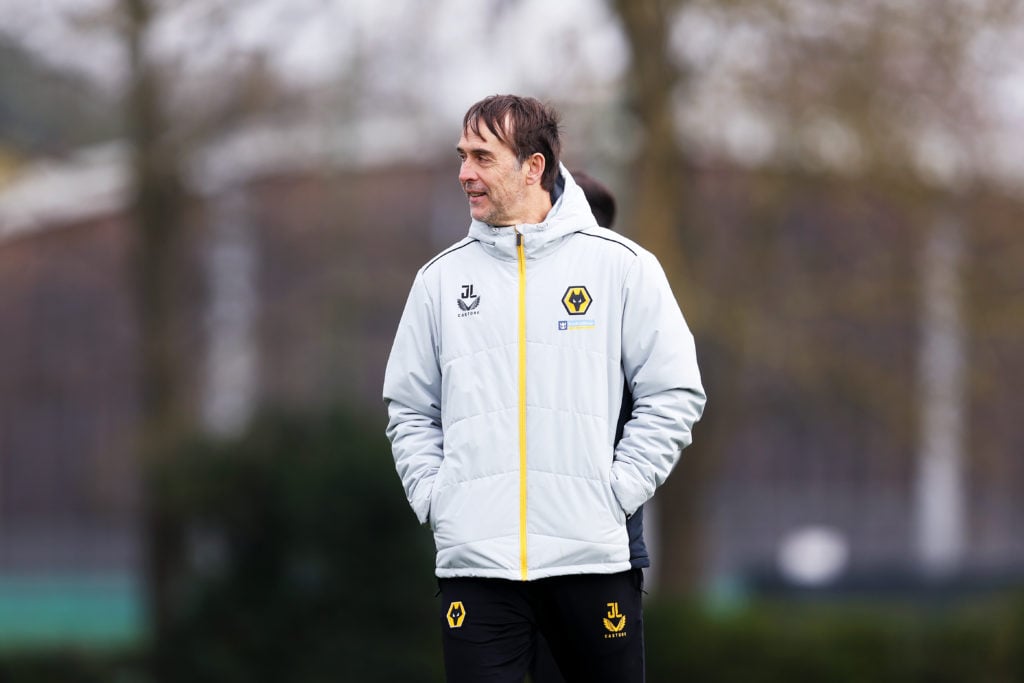 Julen Lopetegui in Wolves training.
