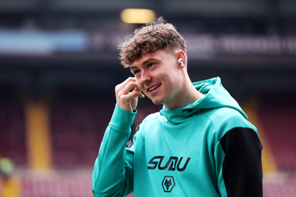 Jorgen Strand Larsen listens to music ahead of Aston Villa FC v Wolverhampton Wanderers FC in the Premier League