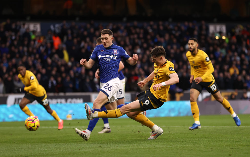 Dara O'Shea during Wolverhampton Wanderers FC v Ipswich Town FC - Premier League