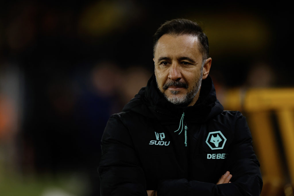 Wolves manager Vitor Pereira watches on against Fulham.