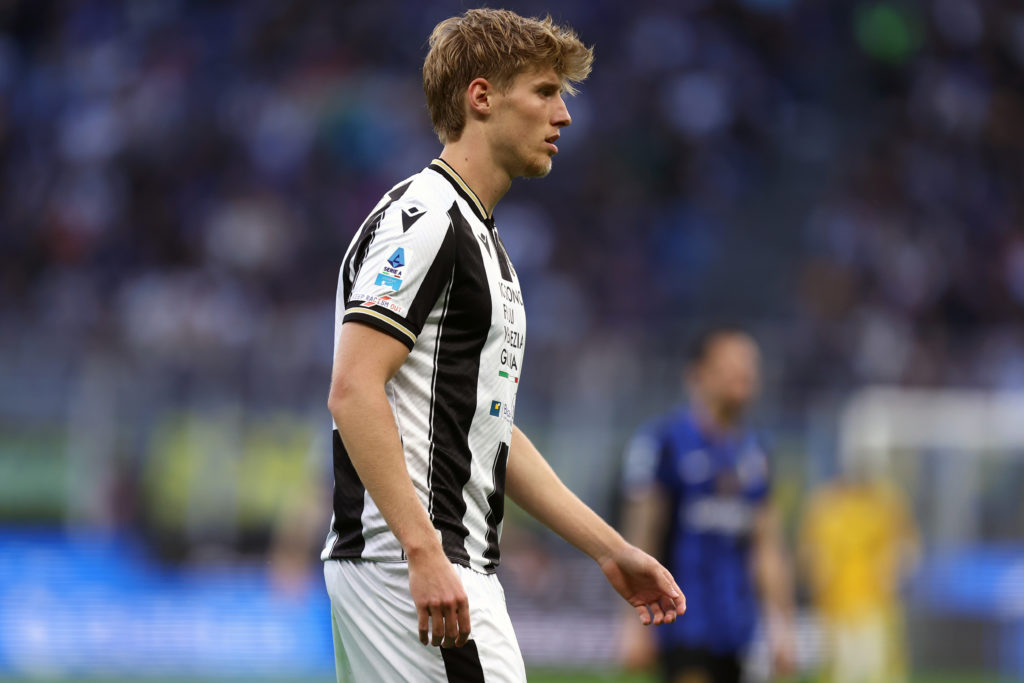 Thomas Kristensen of Udinese Calcio looks on during the