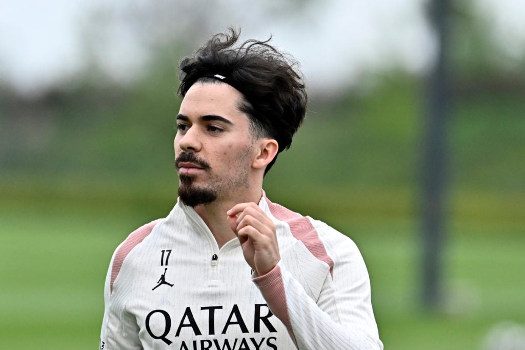 Vitinha in a Paris Saint-Germain Training Session