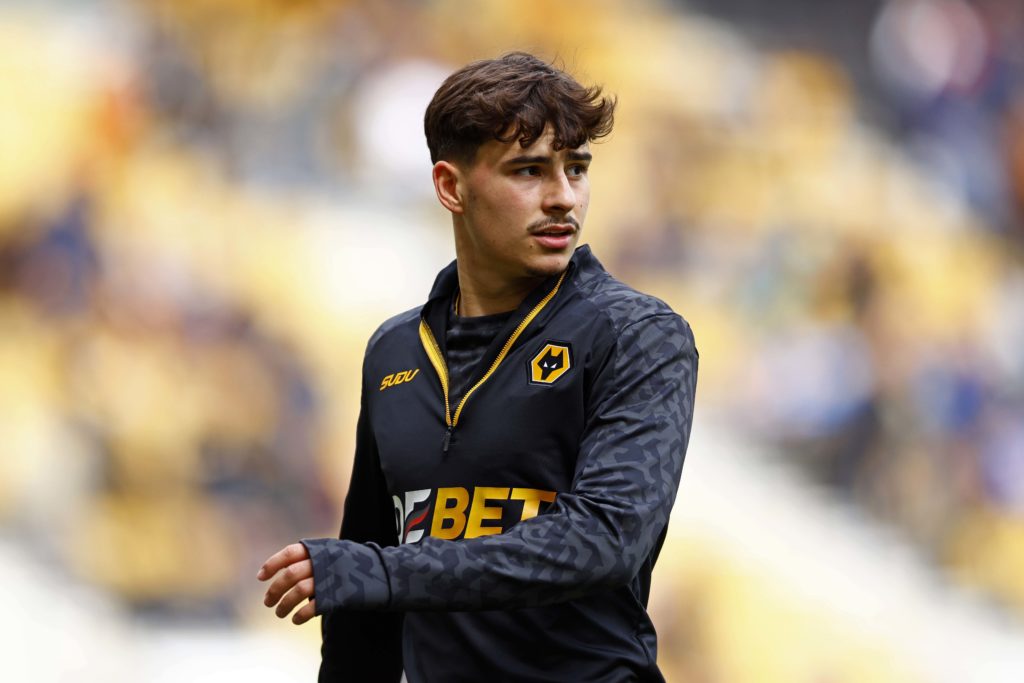 Rodrigo Gomes looks on during Wolves vs Tottenham