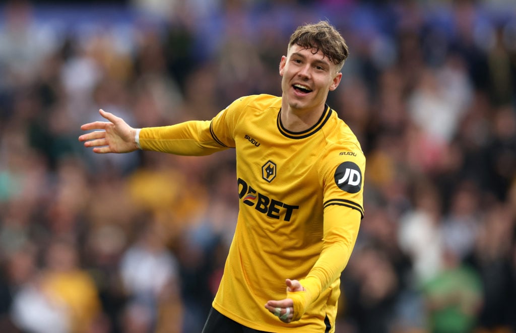 Jorgen Strand Larsen during Wolves vs Leicester City