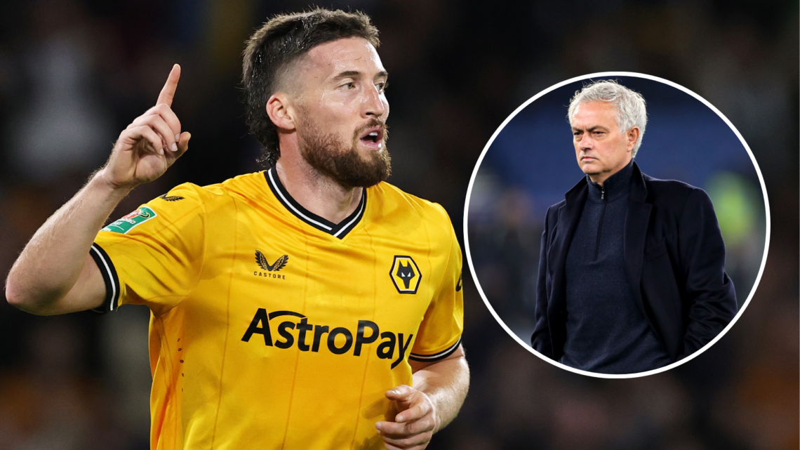 An image of Matt Doherty (left) and Jose Mourinho (right, circled).