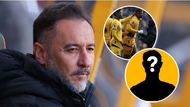 An image of Vitor Pereira with insets of Emmanuel Agbadou and a mystery player (circled).