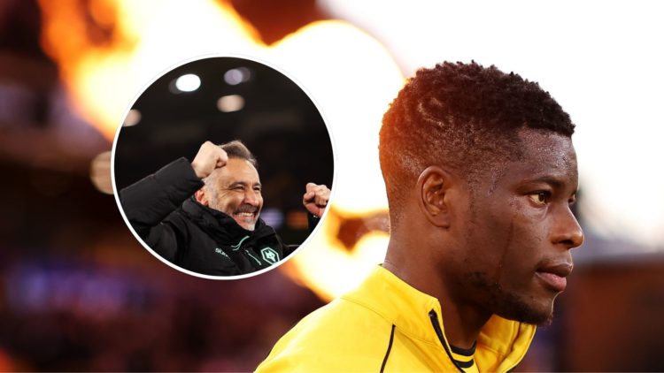An image of Marshall Munetsi with an inset of Vitor Pereira (circled).