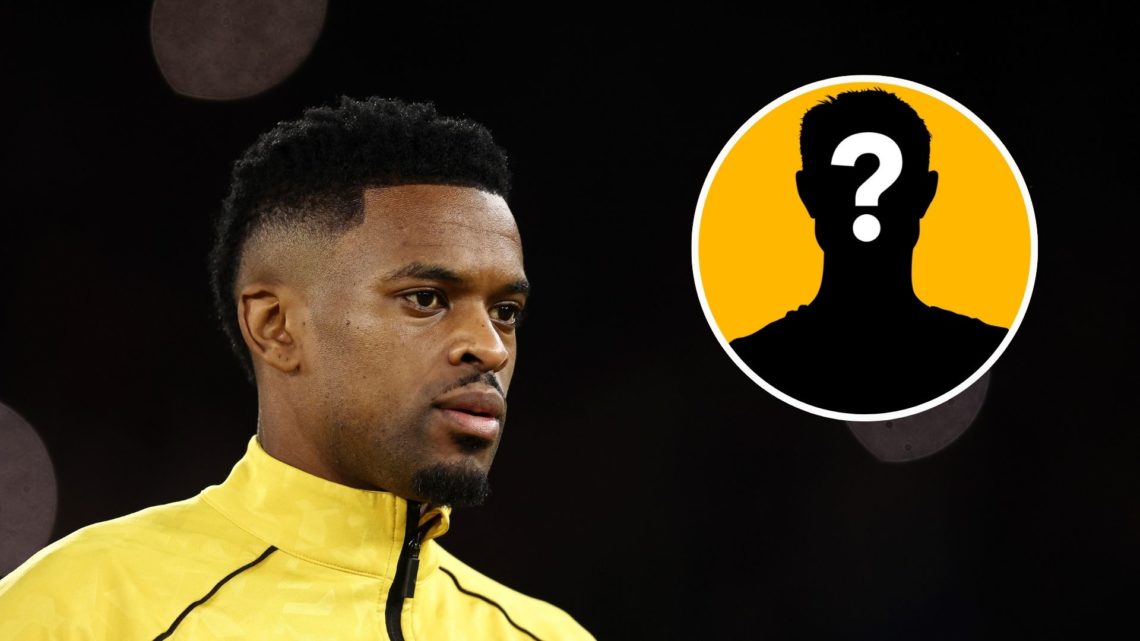 Nelson Semedo of Wolverhampton Wanderers looks on prior to the Premier League match between Wolverhampton Wanderers FC and Aston Villa FC at Moline...
