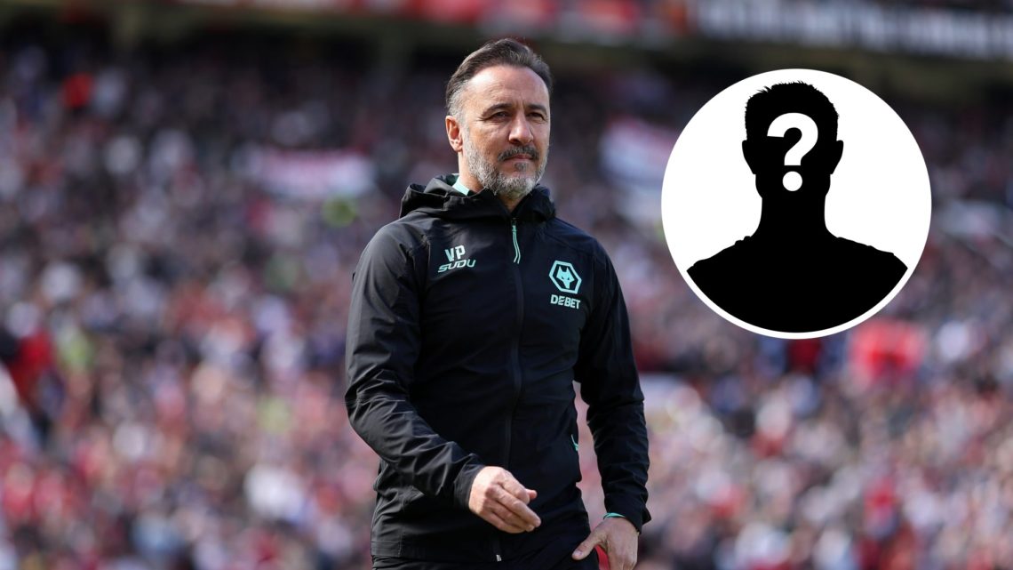 Wolves manager Vitor Pereira looks on at Old Trafford (left), mystery player inset (right)