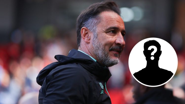 An image of Vitor Pereira with the mystery player inset