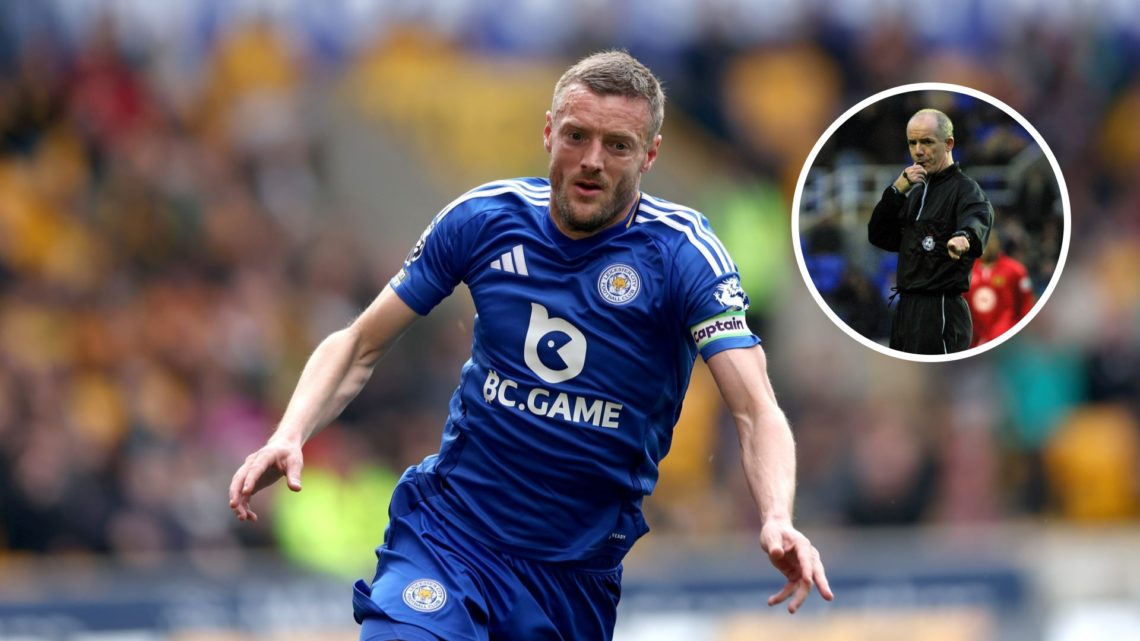 Leicester City striker Jamie Vardy at Molineux (central), former Premier League referee Dermot Gallagher (inset)