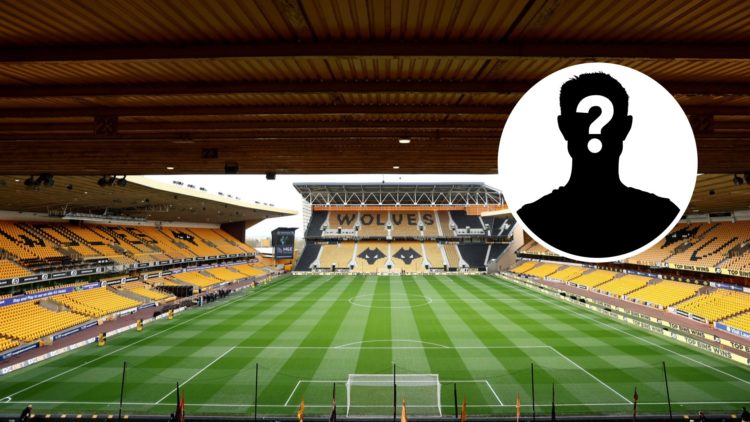 A general view of Wolves' home of Molineux, mystery player (inset)