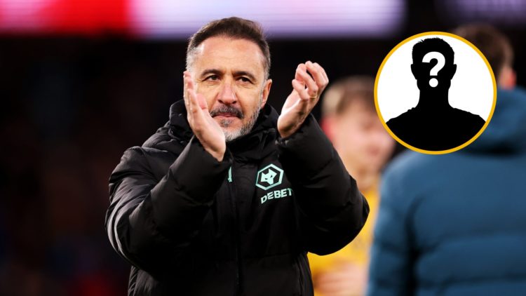 Wolves manager Vitor Pereira applauds (central), and mystery player (inset)