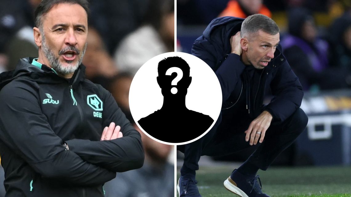 A split image of Vitor Pereira and Gary O'Neil with a mystery player inset