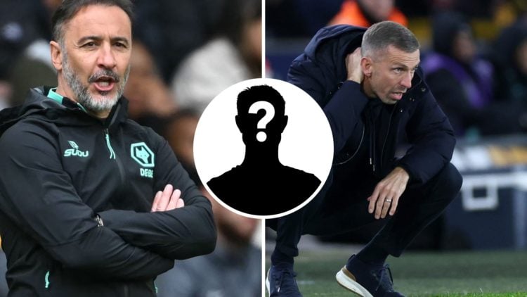 A split image of Vitor Pereira and Gary O'Neil with a mystery player inset