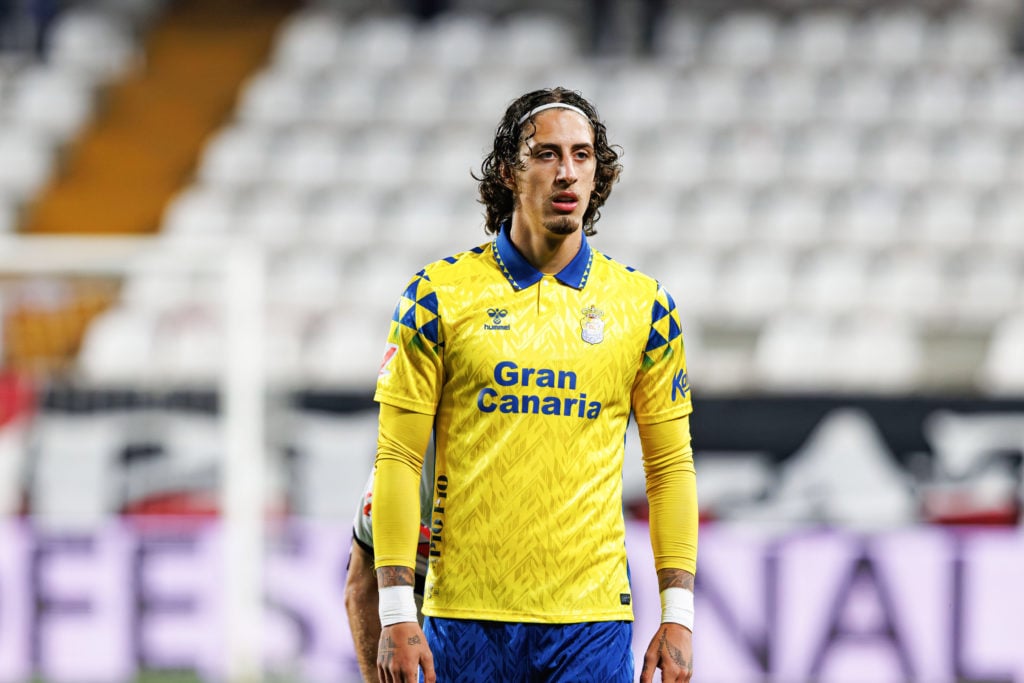 Wolves' on loan striker Fabio Silva in action for Las Palmas
