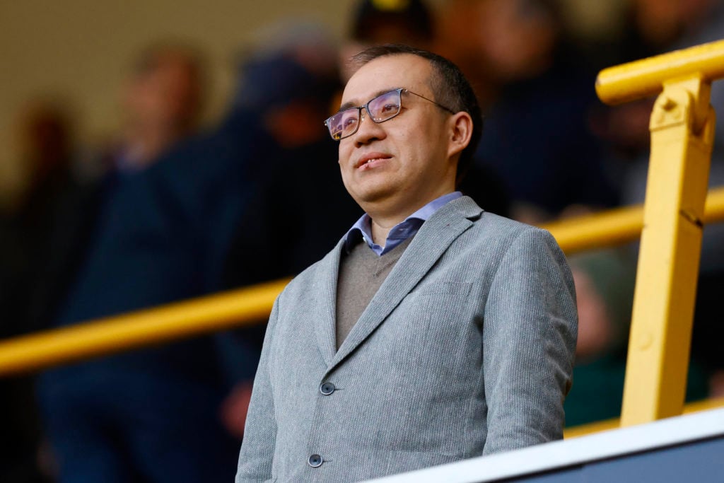 Chairman Jeff Shi at Molineux watching Wolves against West Ham United.